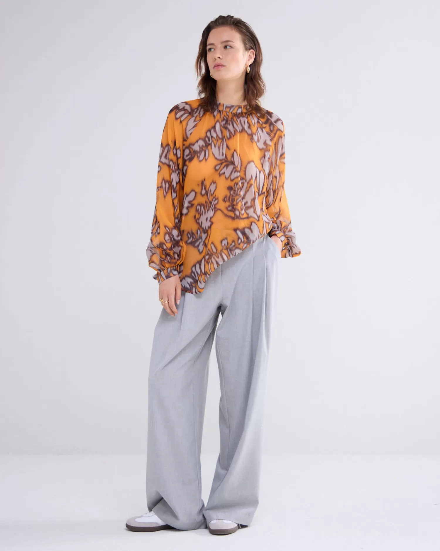 DAMES Summum 2-in-1 Top Met Gerimpelde Hals