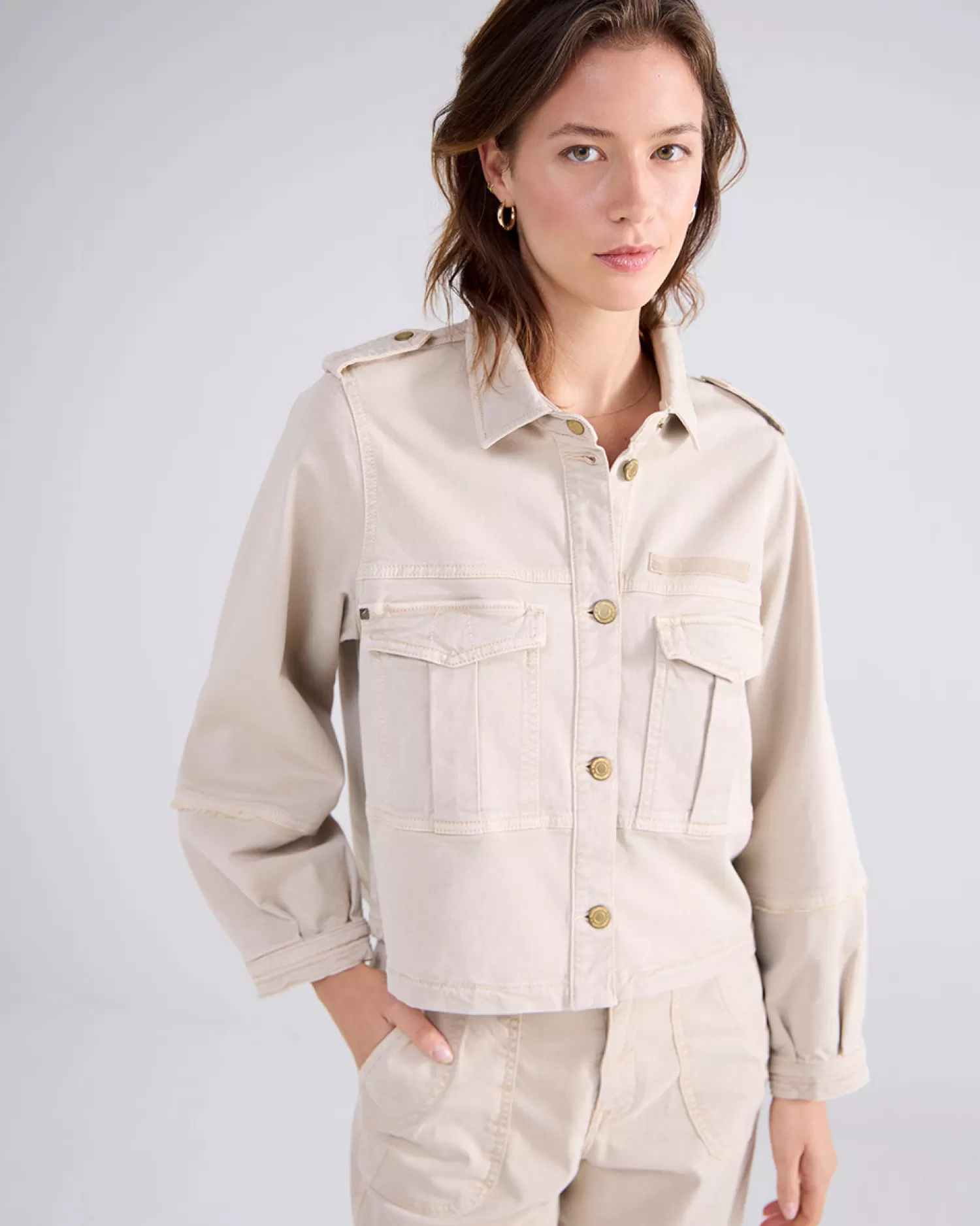 DAMES Summum Army Stijl Spijkerjas