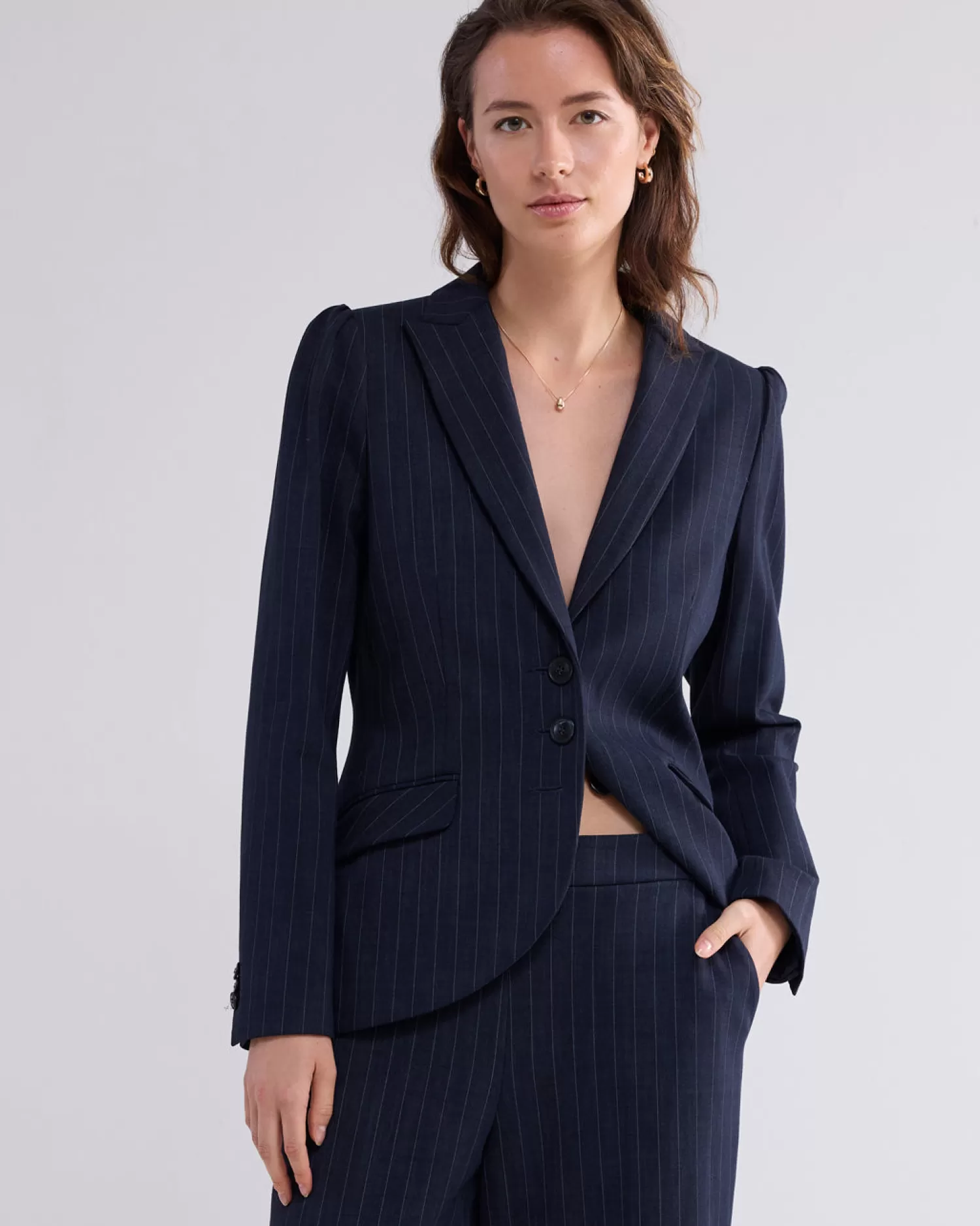DAMES Summum Blazer Met Krijtstreep