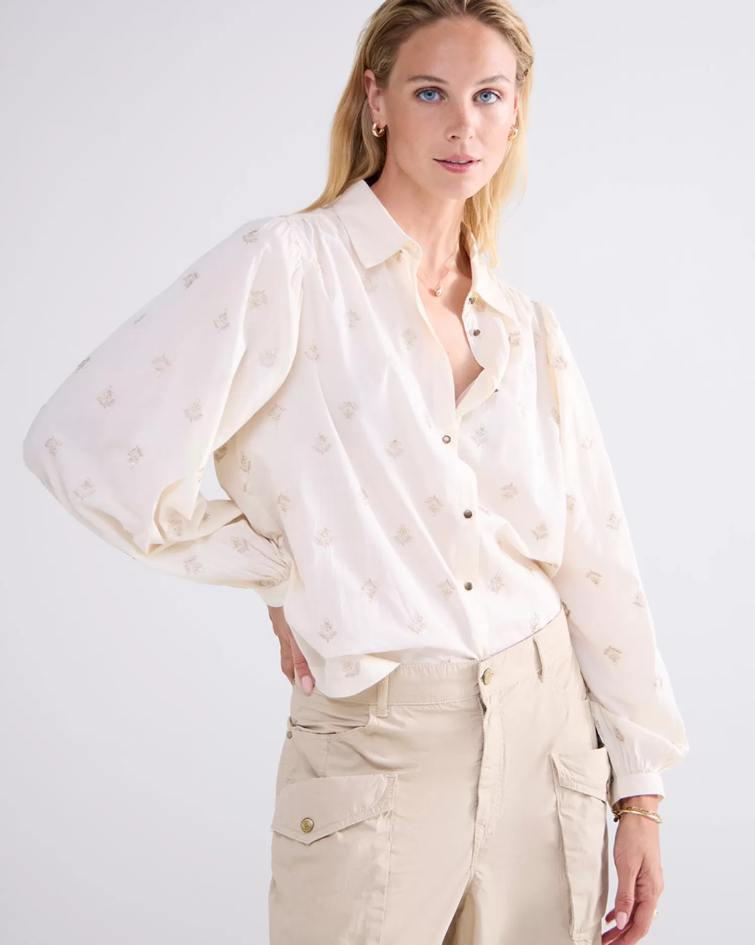 DAMES Summum Blouse Metallic Bloemen