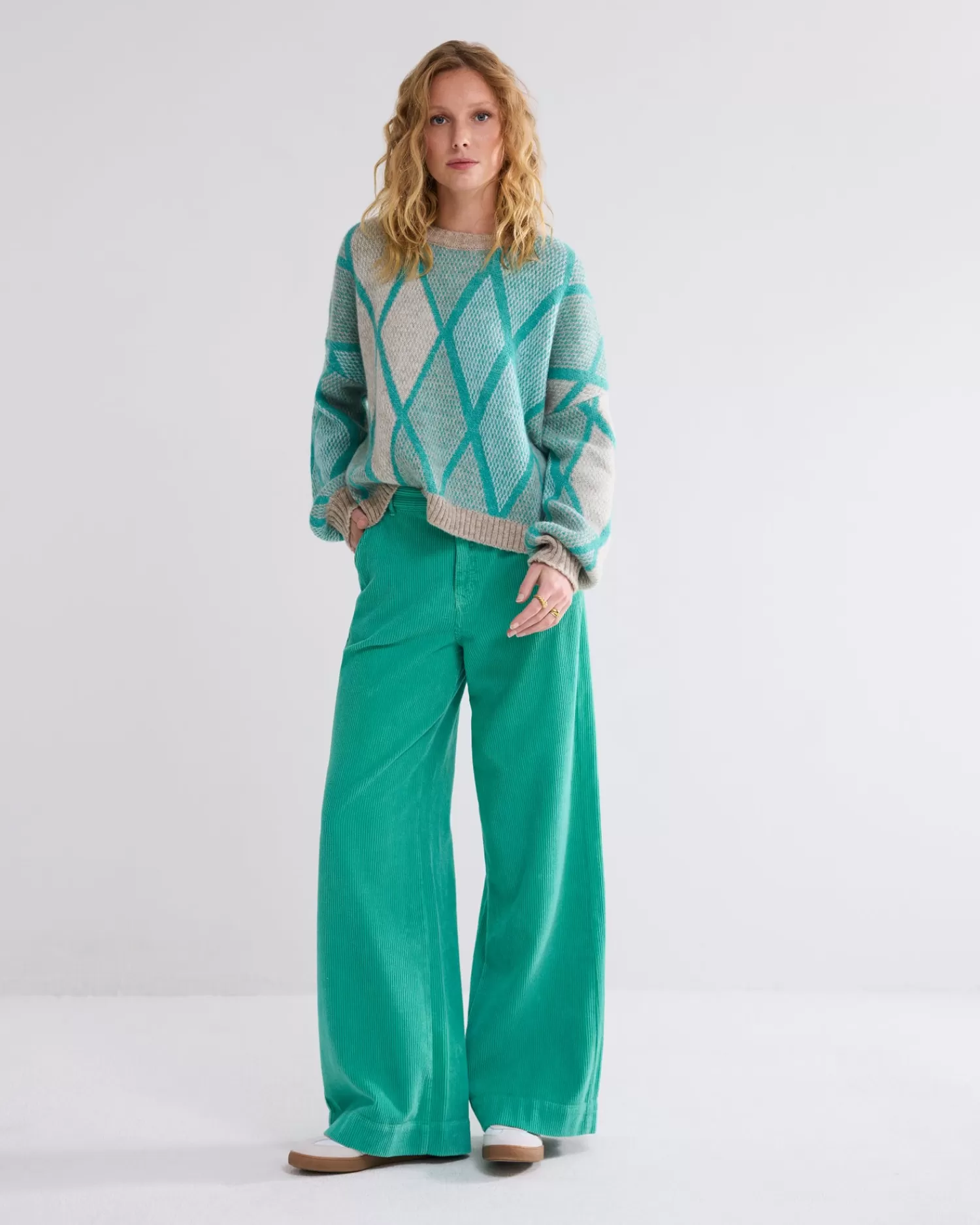 DAMES Summum Boxy Argyle Sweater