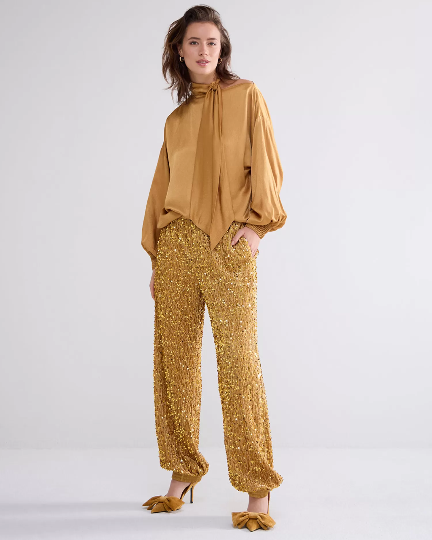 DAMES Summum Broek Pailletten Velours