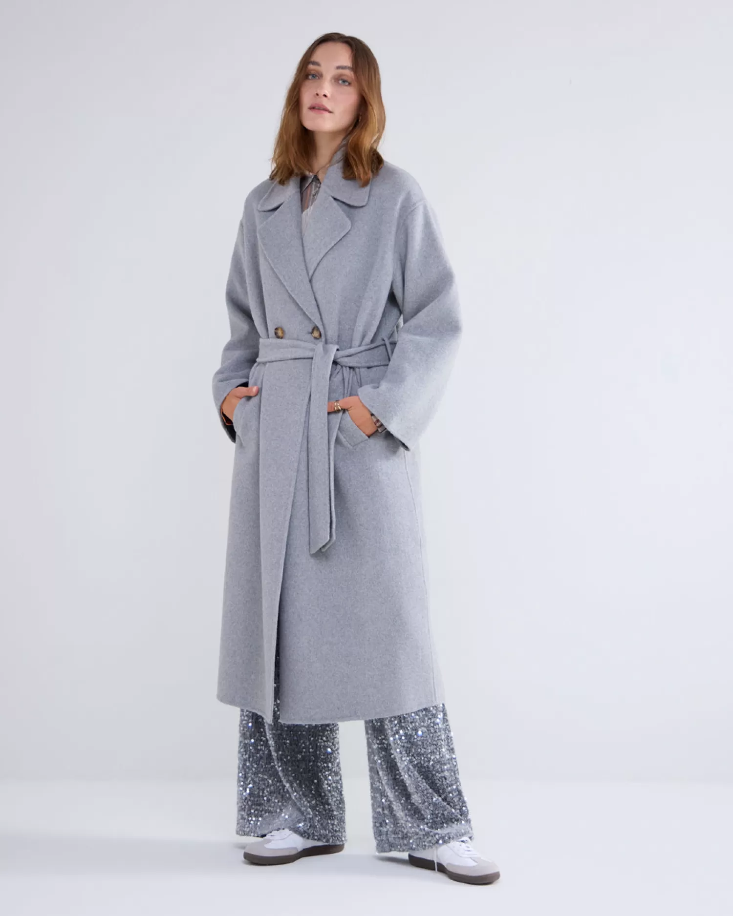 DAMES Summum Classic Lange Wollen Jas