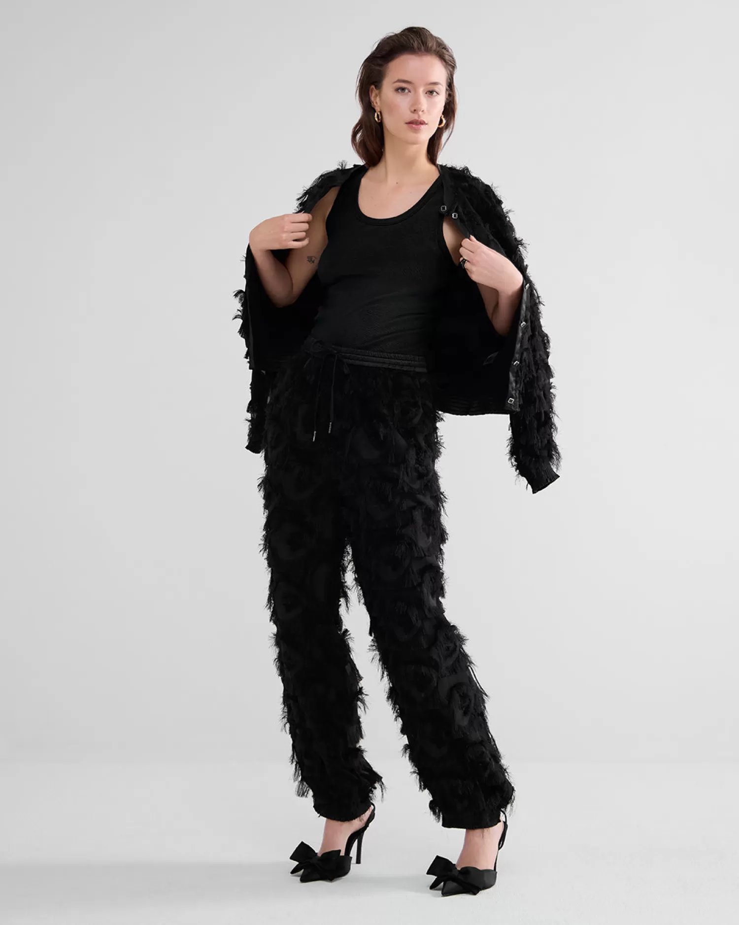 DAMES Summum Fluffy Broek Met Franjes