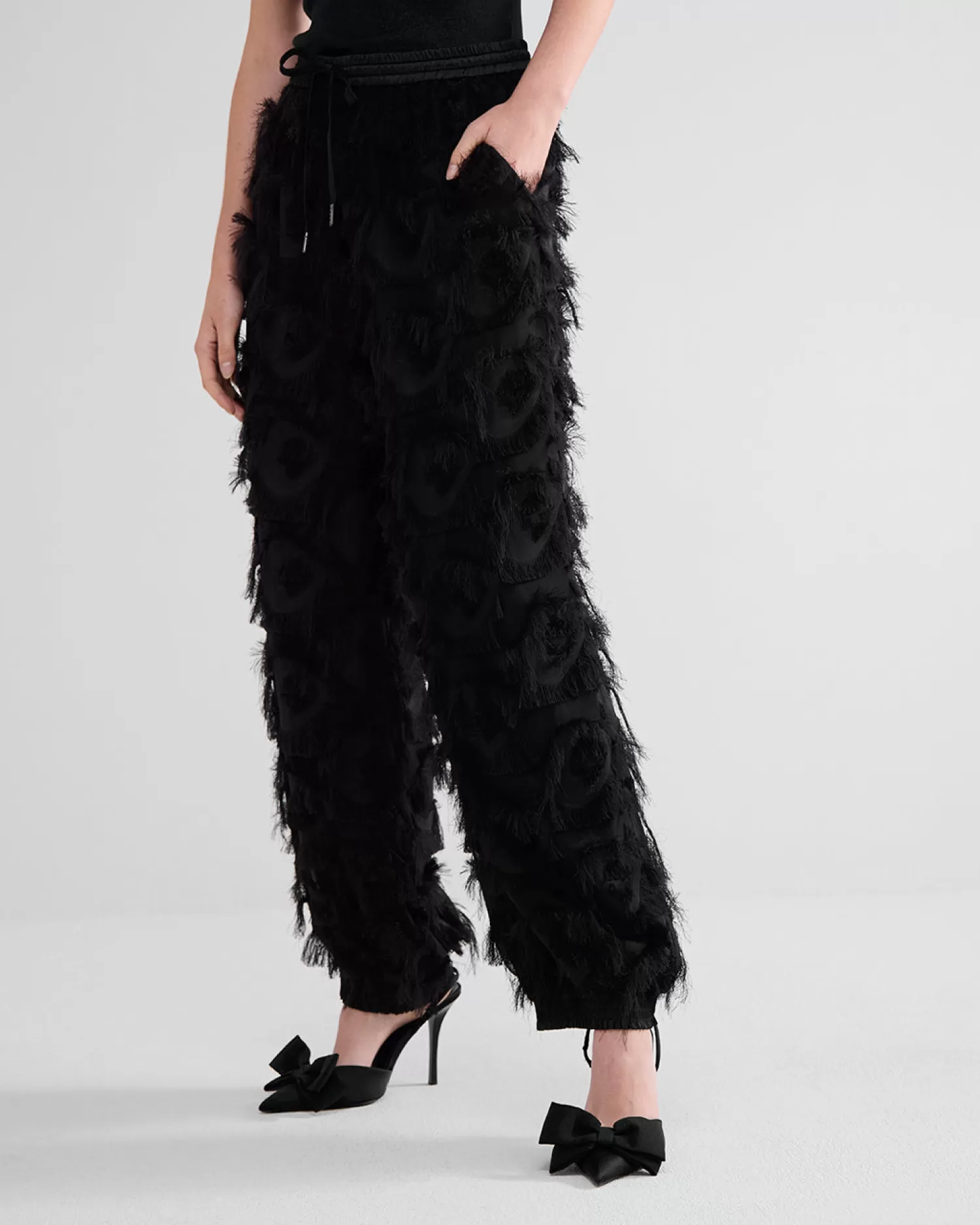 DAMES Summum Fluffy Broek Met Franjes