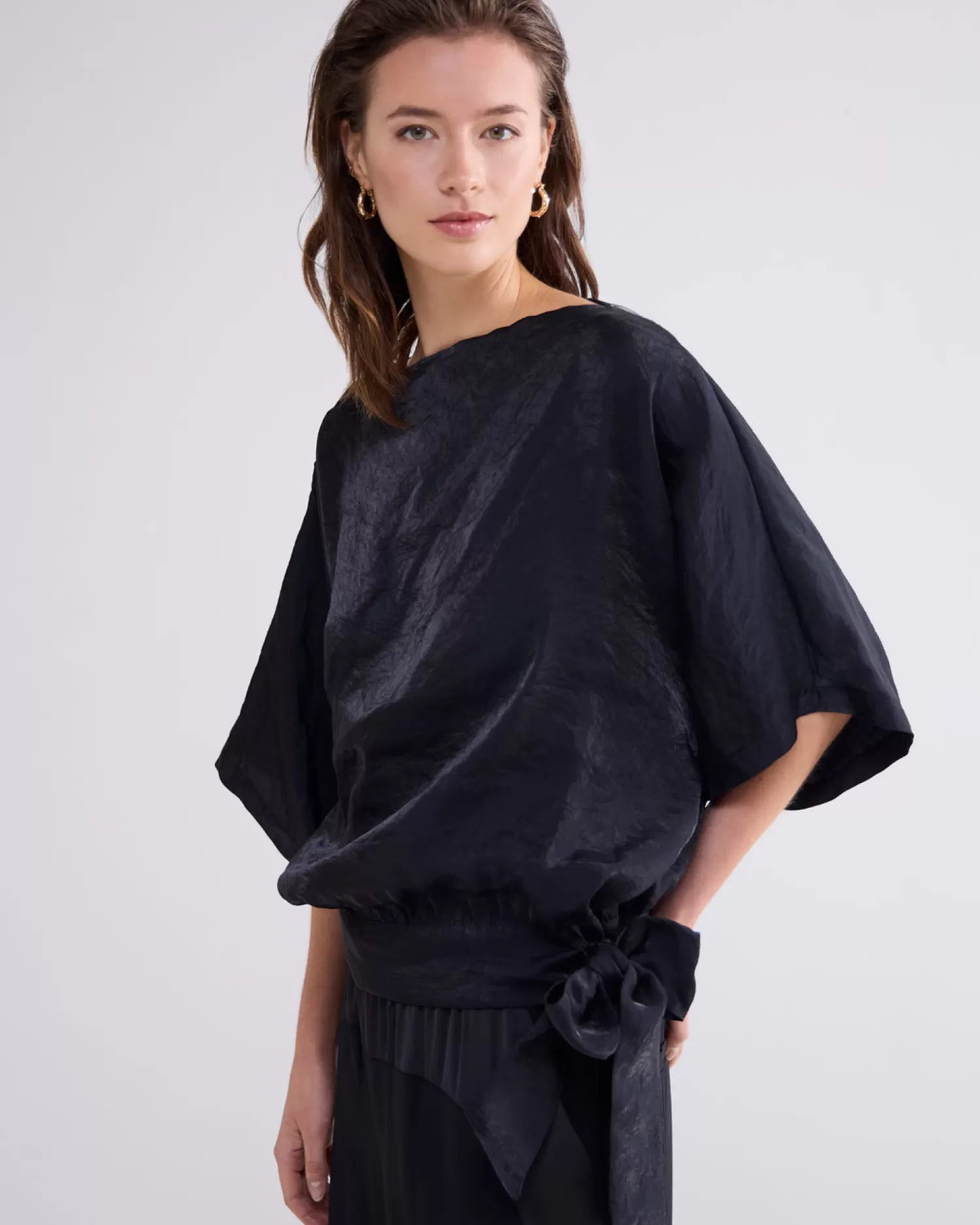 DAMES Summum Glanzende Top Met Ceintuur