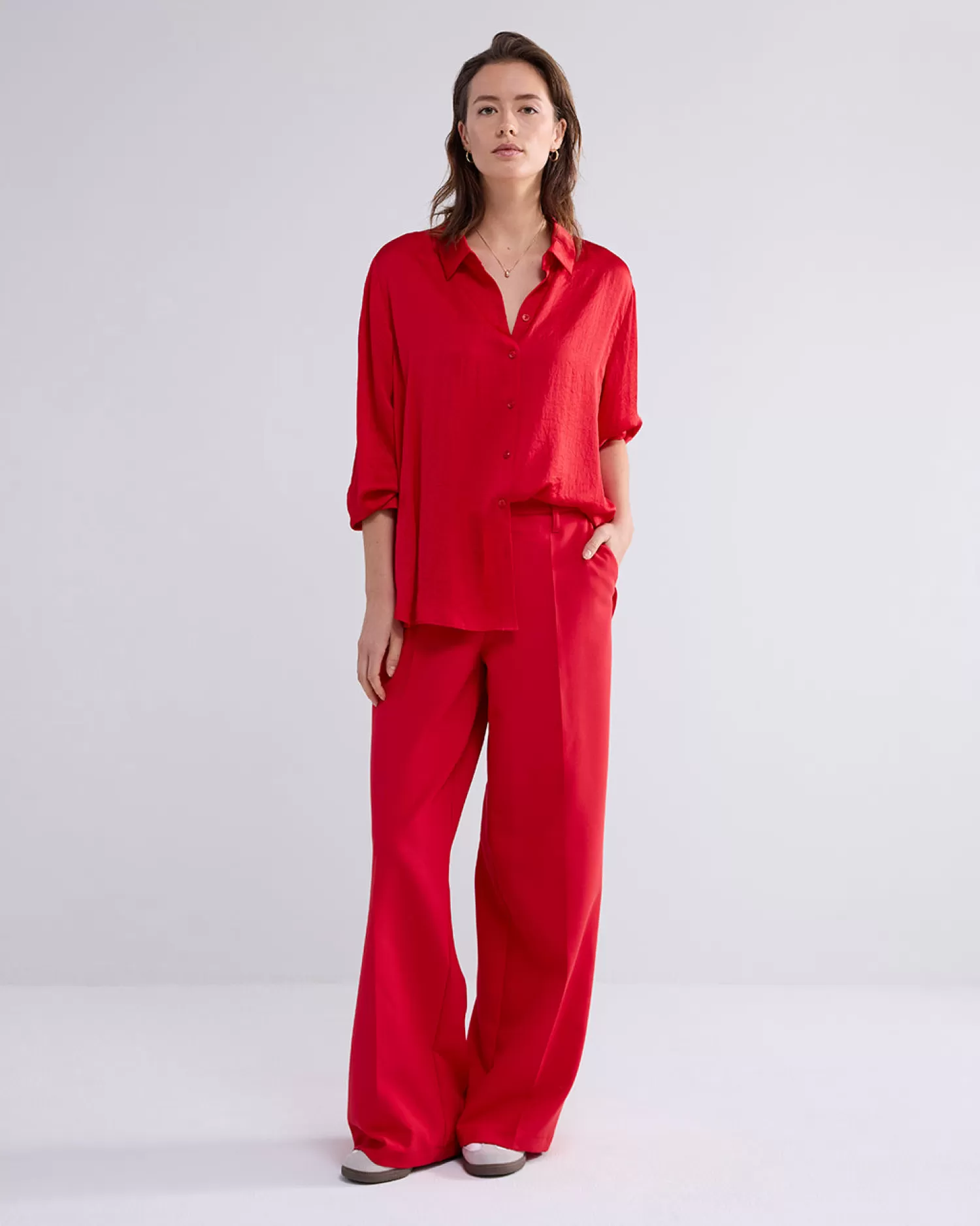 DAMES Summum Klassiek Blouse Glanzend