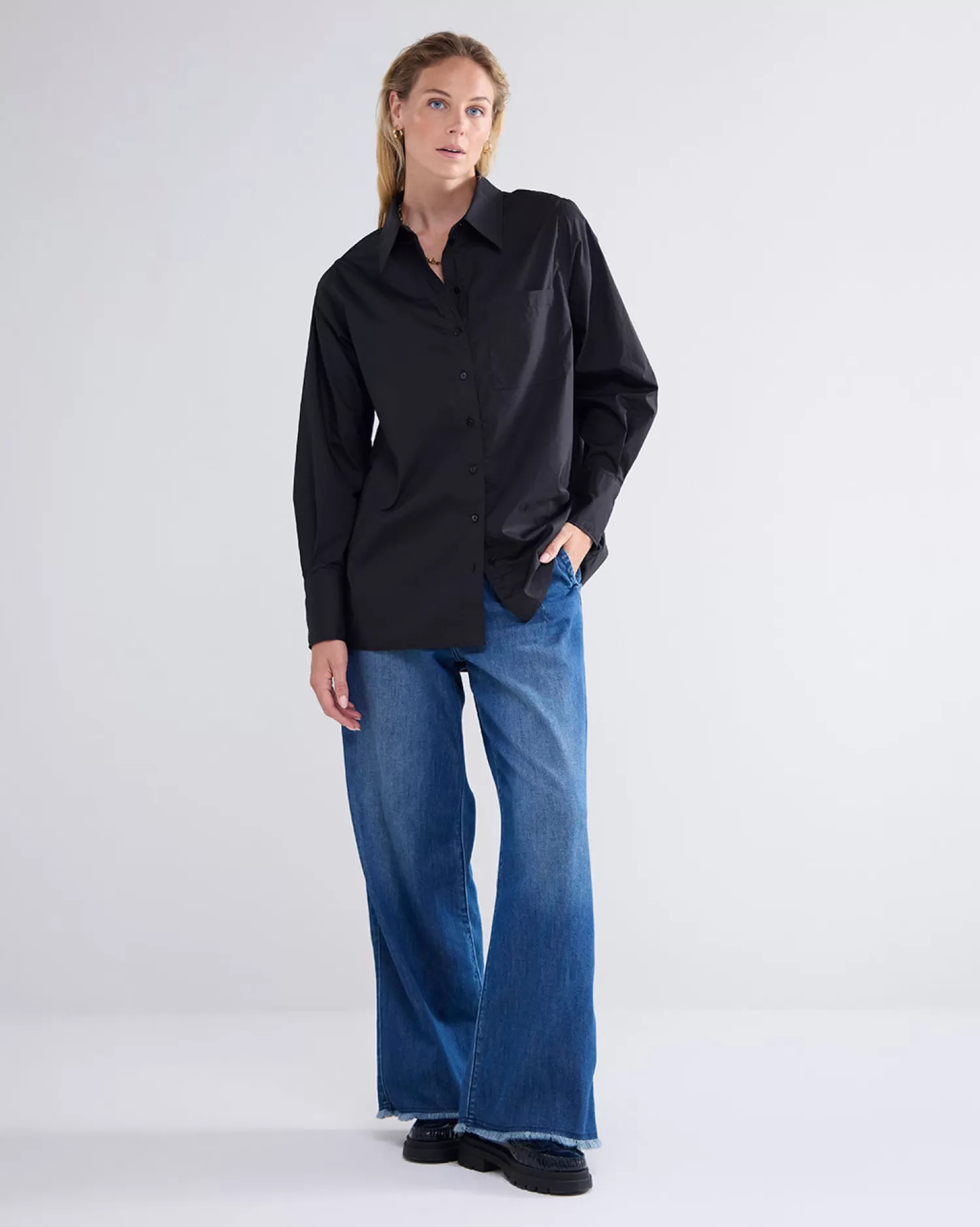 DAMES Summum Klassieke Knoopjesblouse