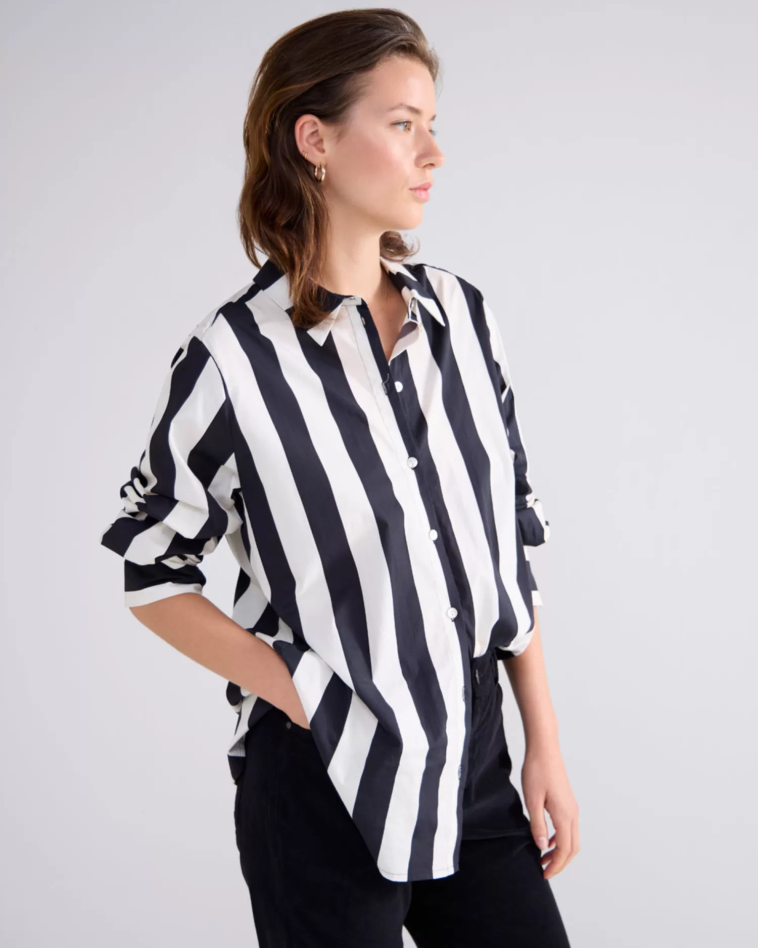 DAMES Summum Klassieke Streepjesblouse