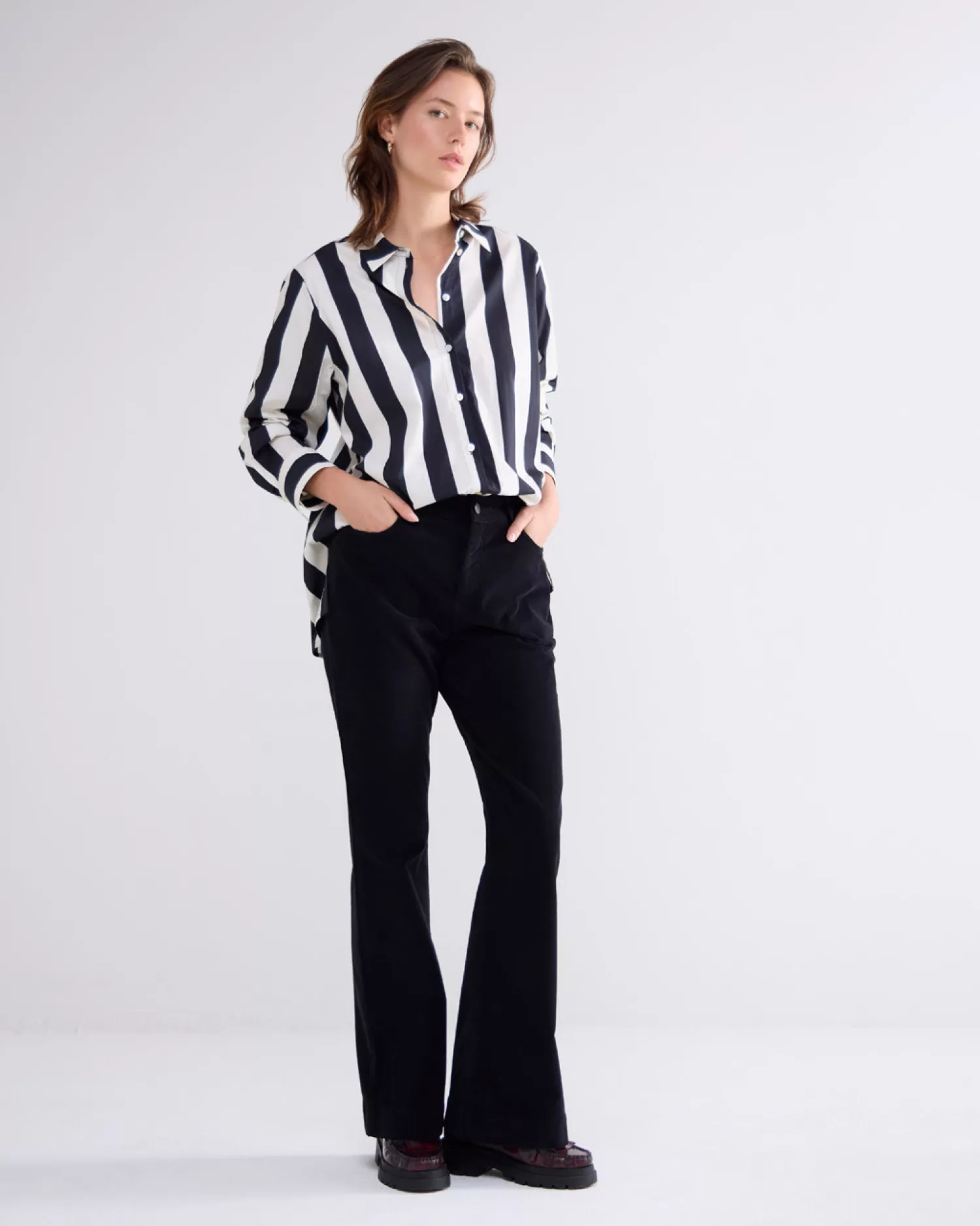 DAMES Summum Klassieke Streepjesblouse