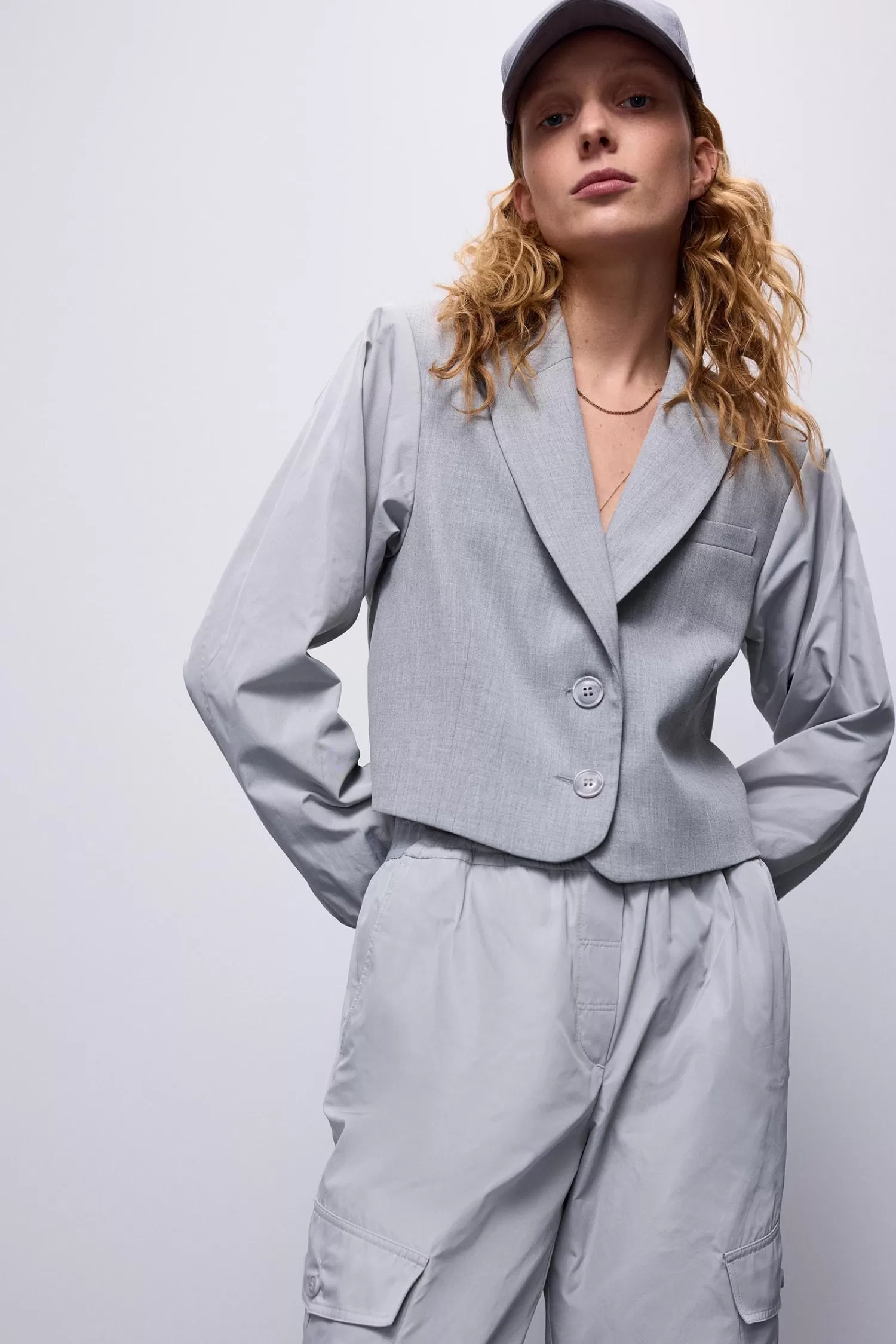 DAMES Summum Korte Blazer Met Taft Mouwen