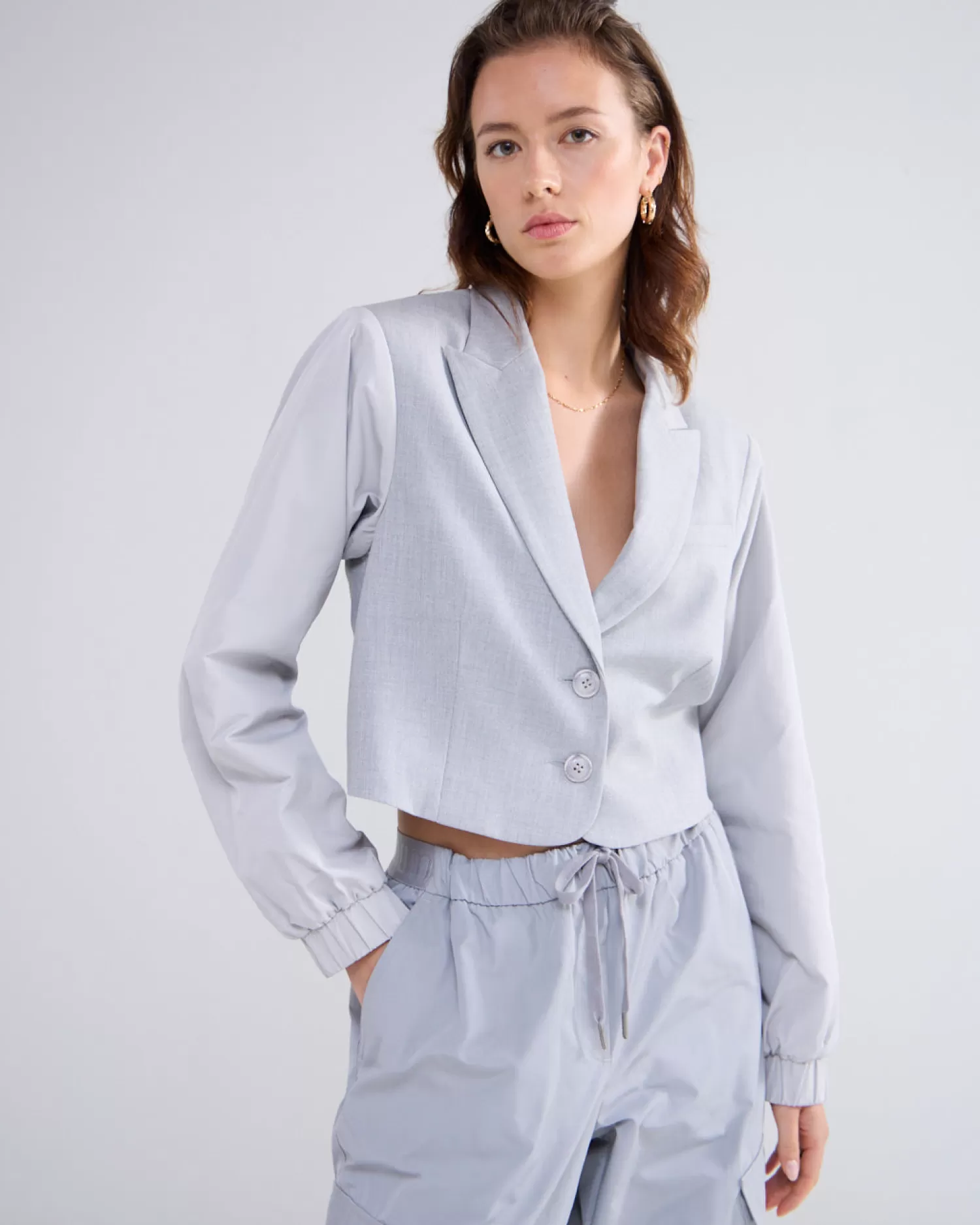 DAMES Summum Korte Blazer Met Taft Mouwen