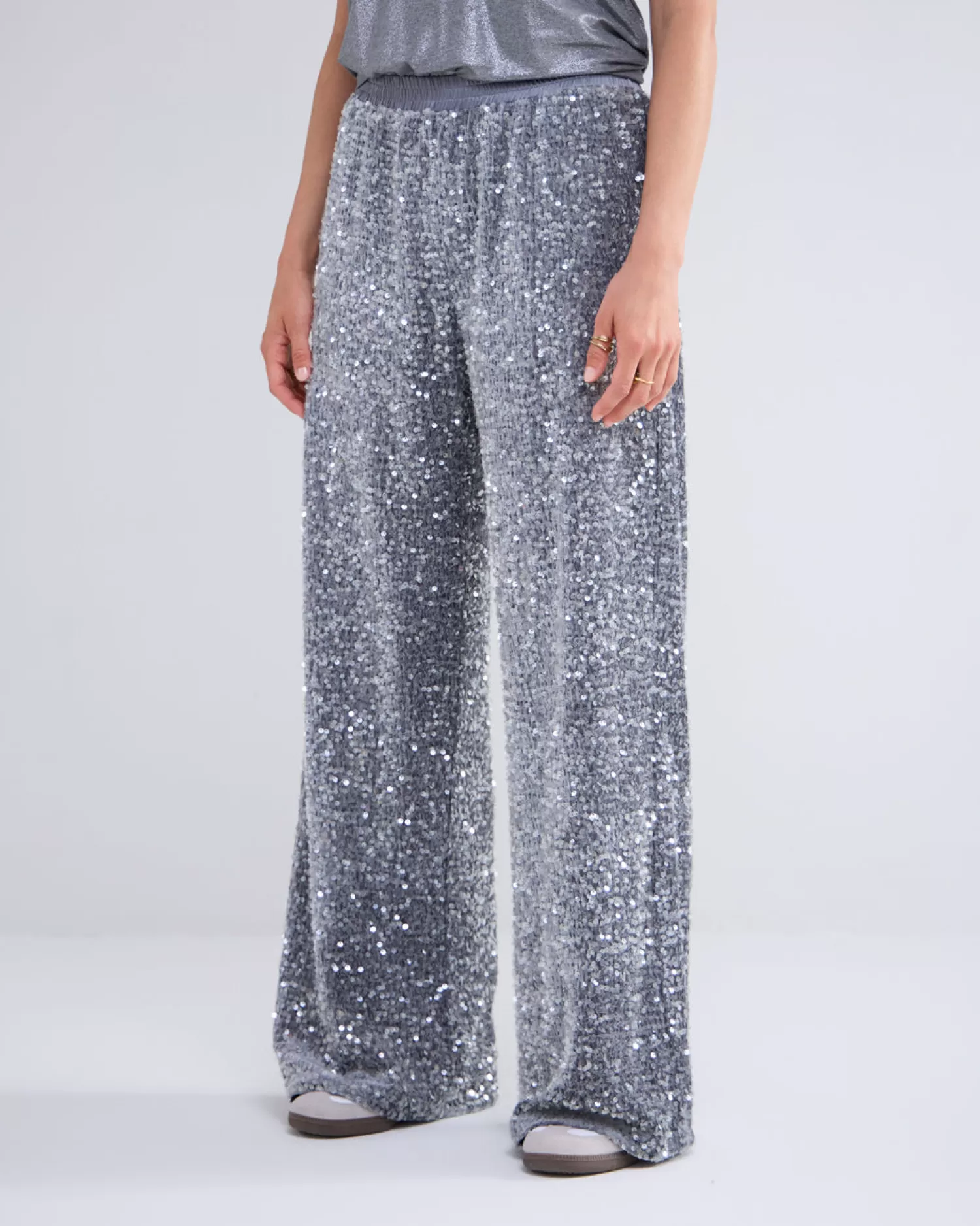 DAMES Summum Lange Broek Paillettenstof