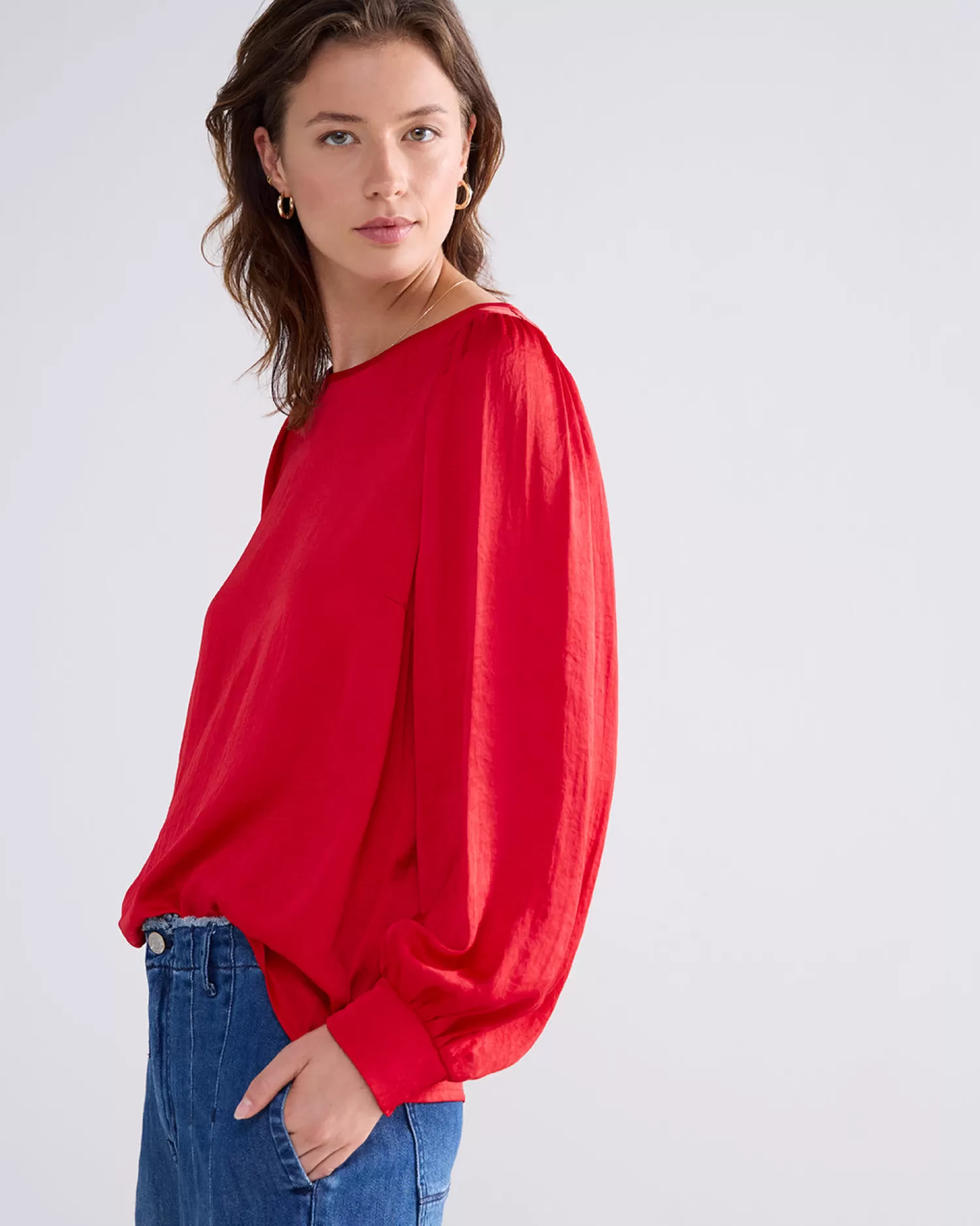 DAMES Summum Licht Glanzende Top