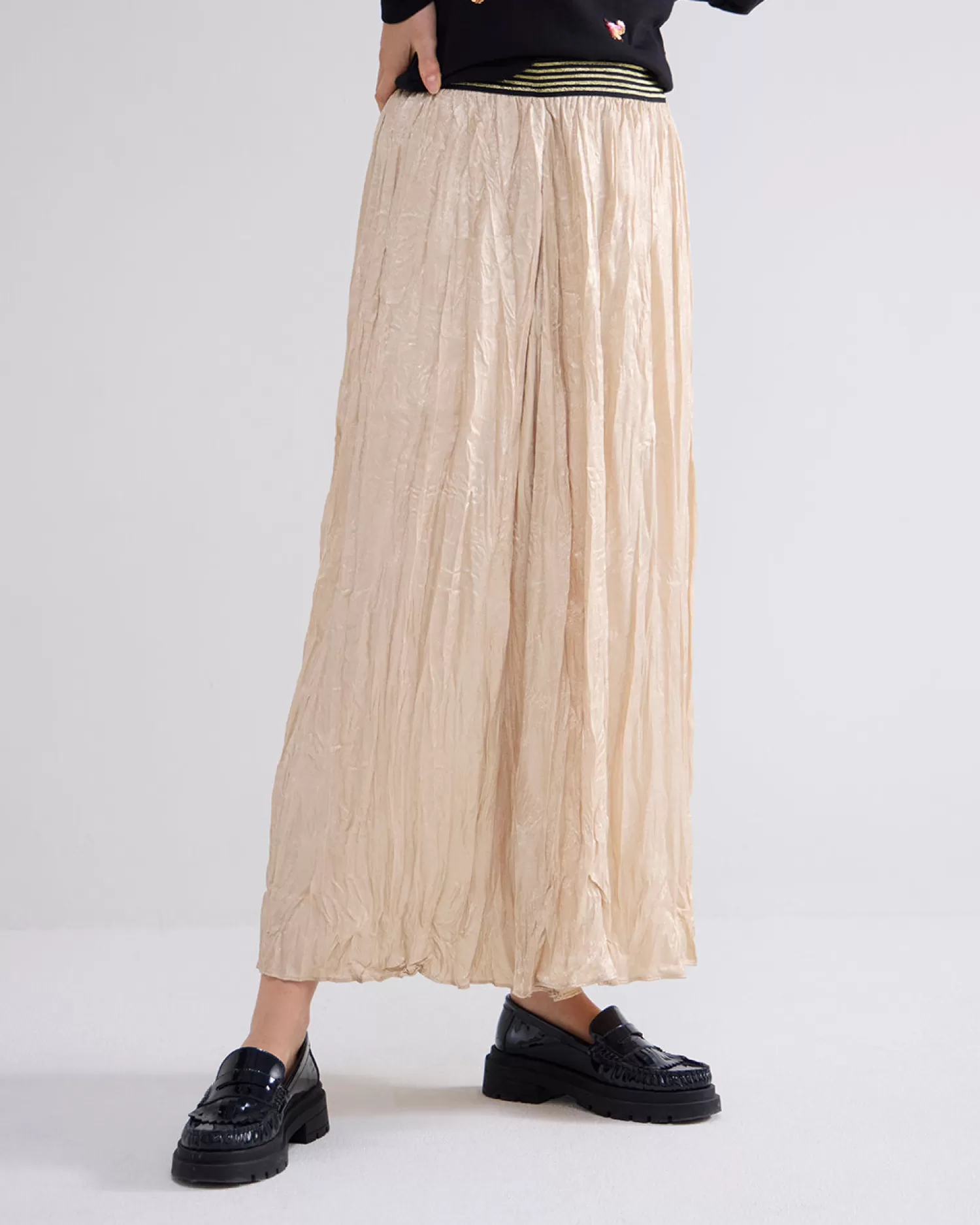DAMES Summum Metallic Gekreukelde Rok