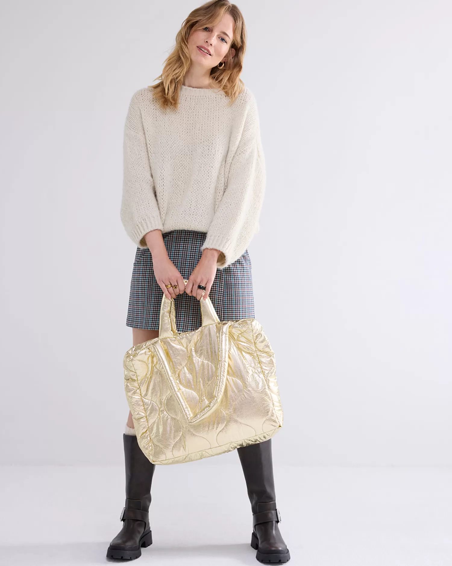 DAMES Summum Metallic Puff Bag