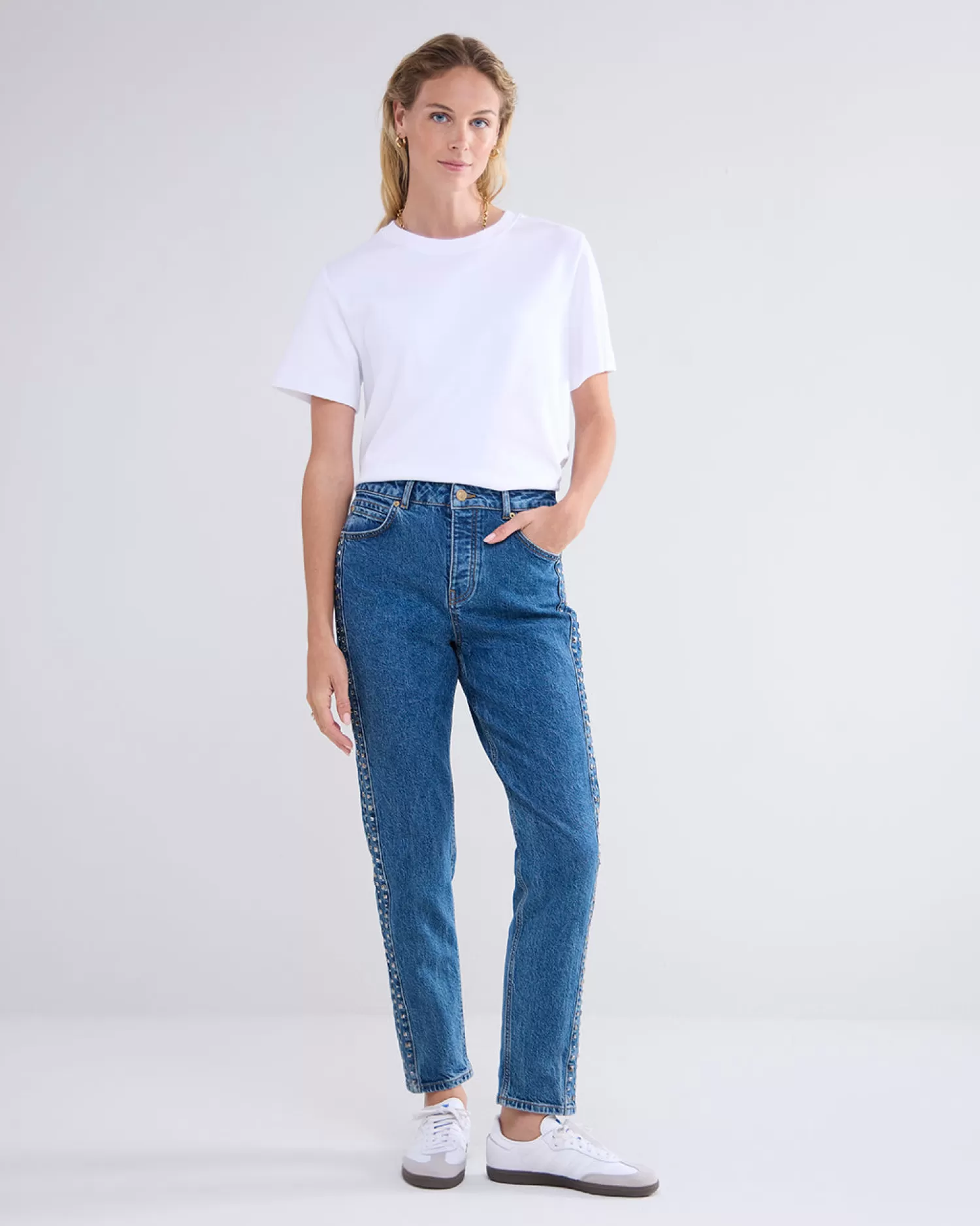 DAMES Summum Moms Fit Jeans Met Studs