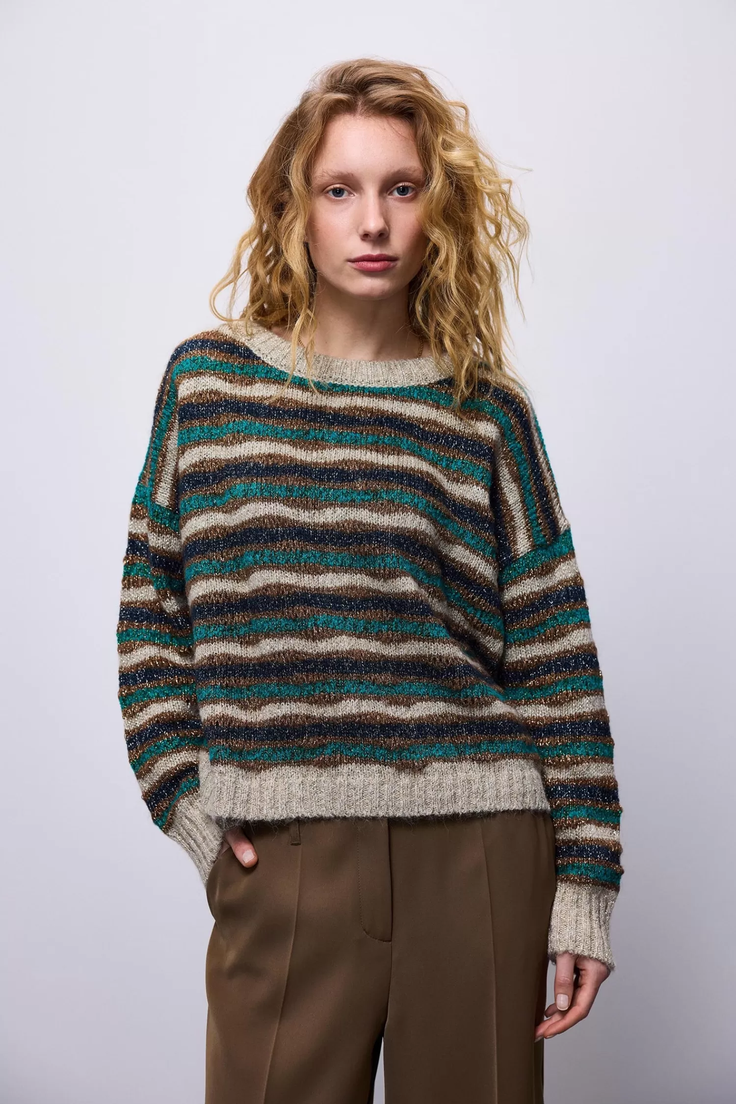 DAMES Summum Multi Colour Alpaca Lurex Sweater