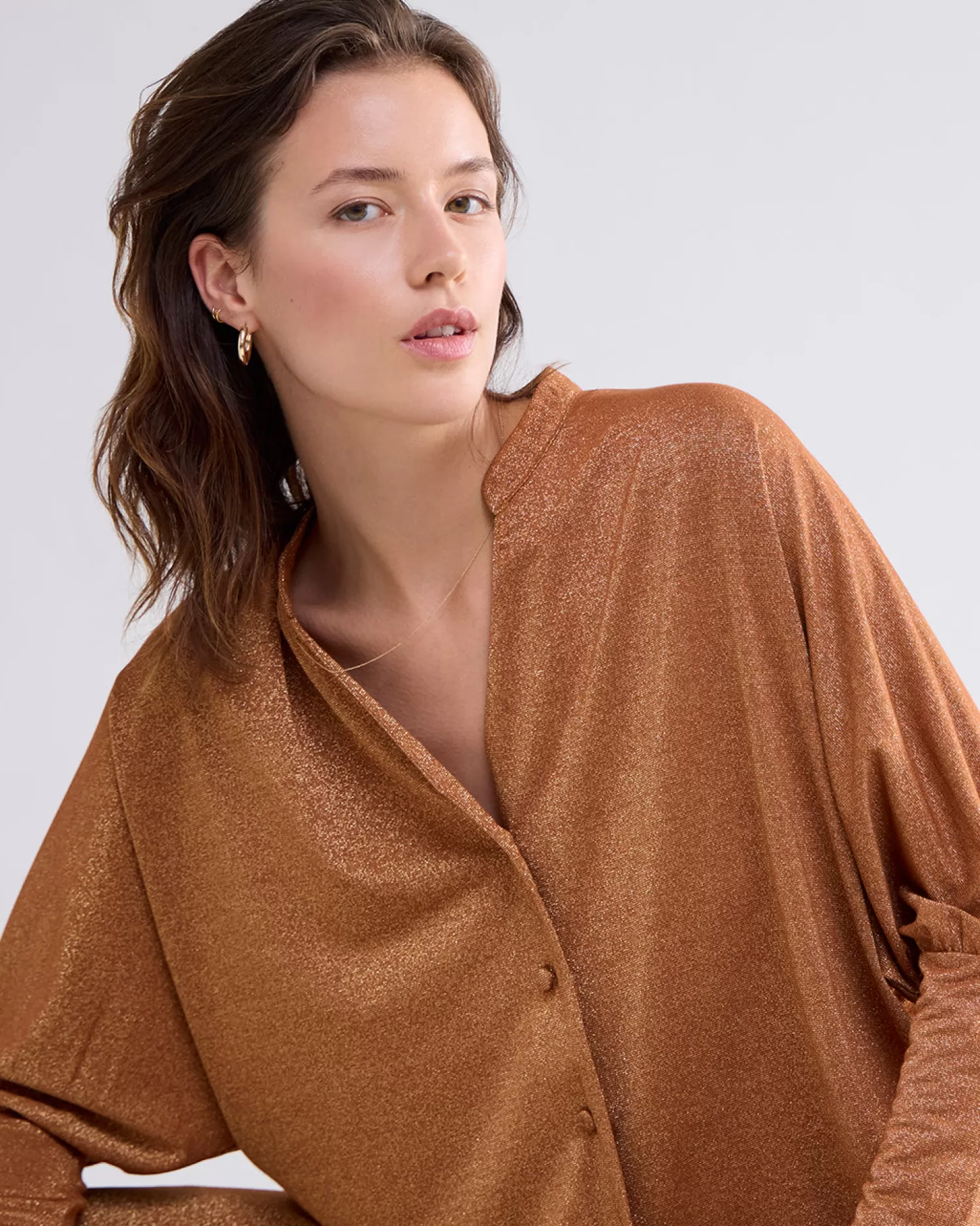 DAMES Summum Oversized Vestje Metallic