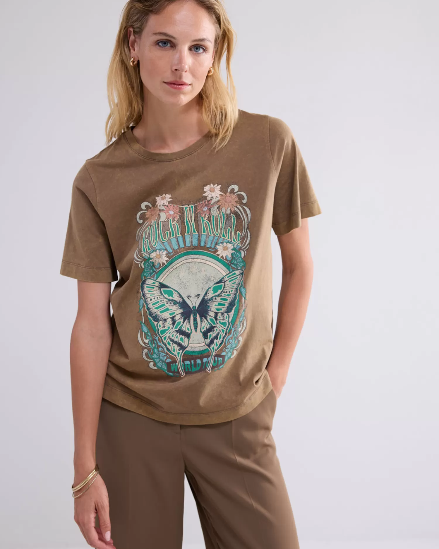 DAMES Summum Round Neck T-shirt Met Print