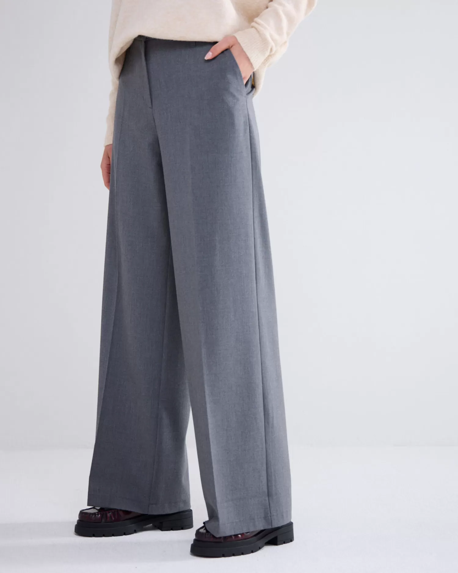 DAMES Summum Soepelvallende Wijde Broek