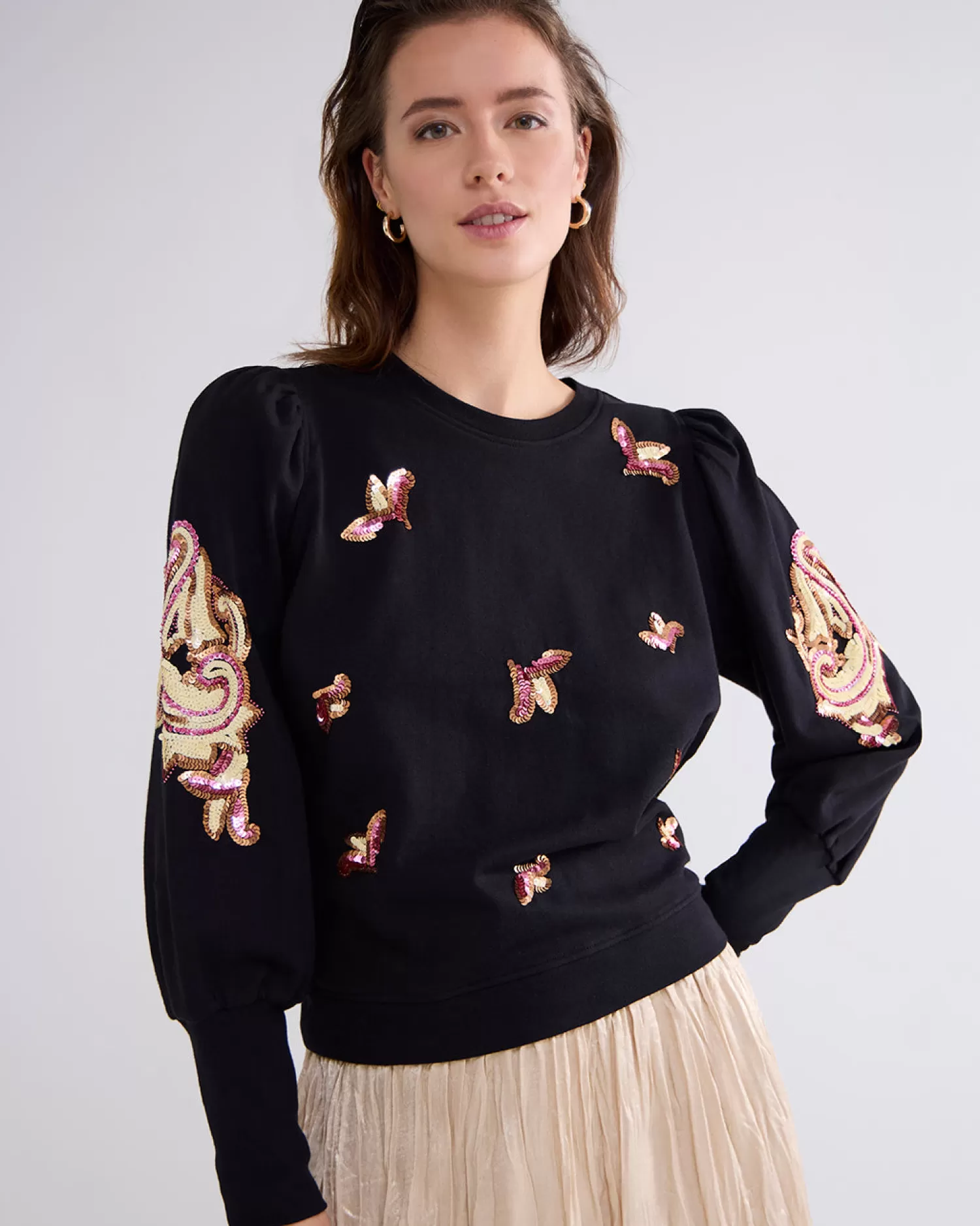 DAMES Summum Sweatshirt Pailletten