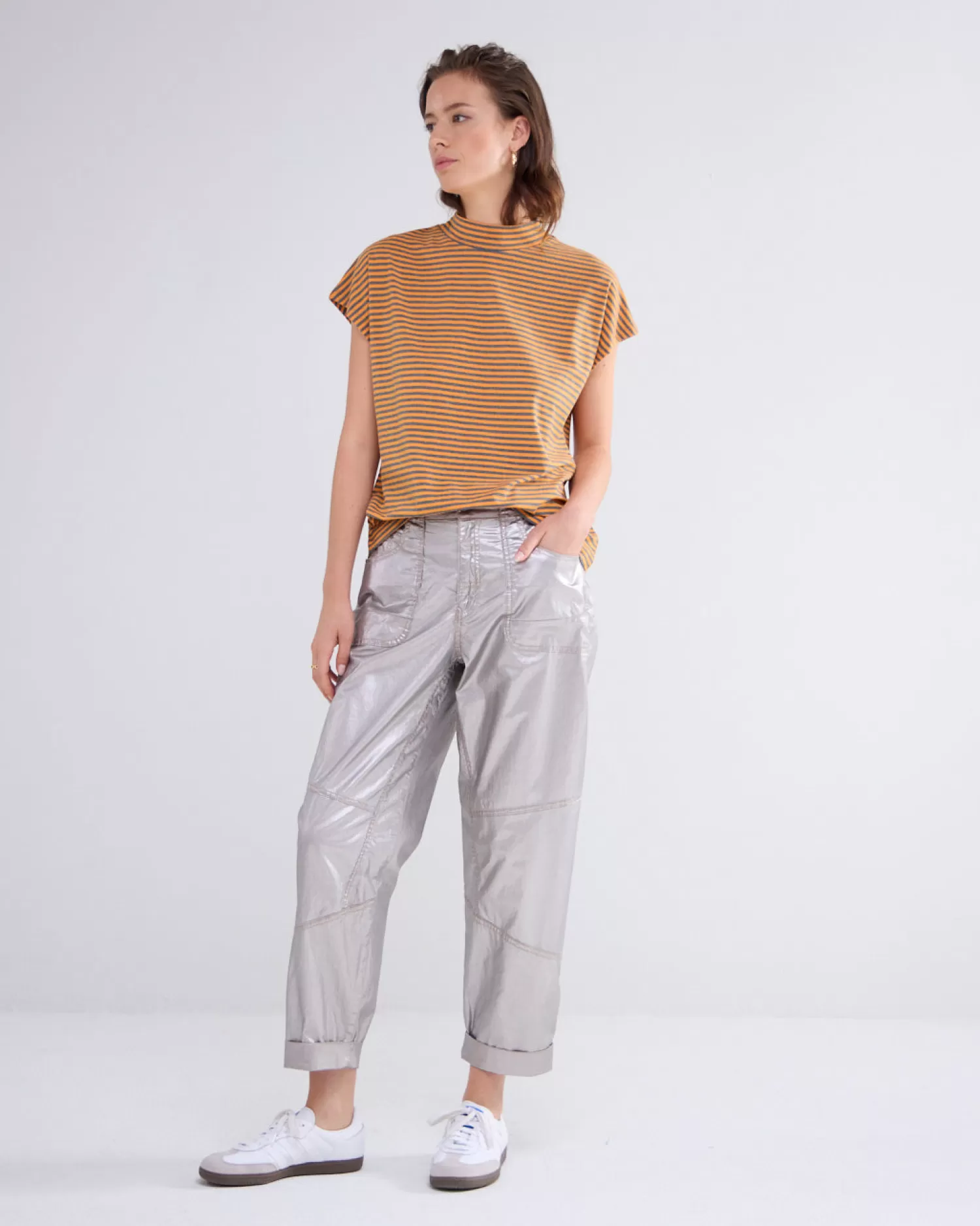 DAMES Summum Top Met Aangeknipte Mouwen
