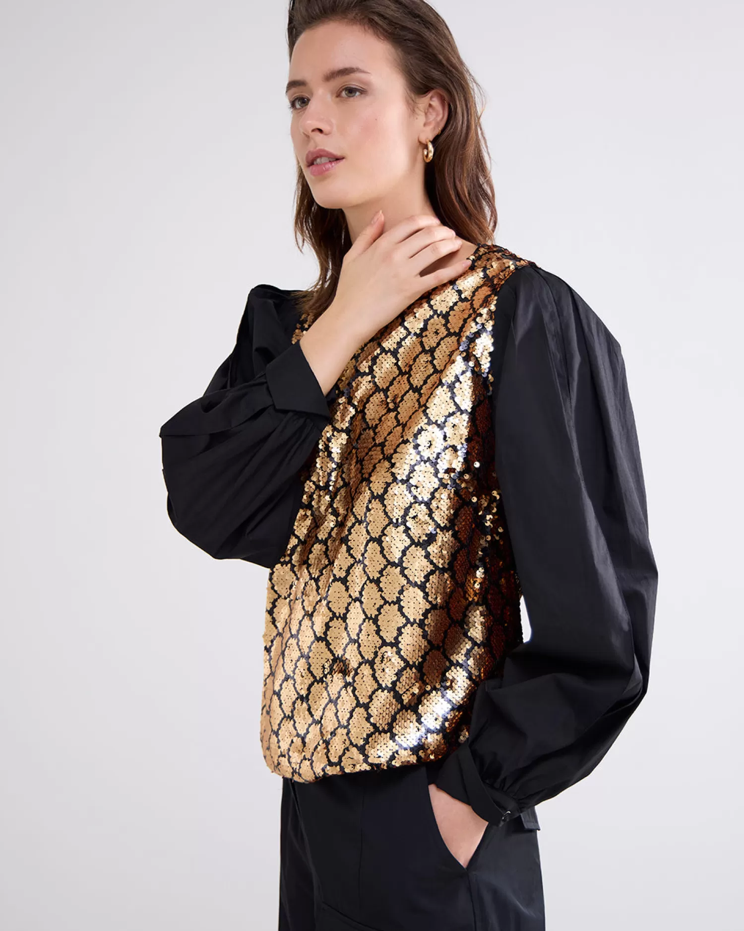 DAMES Summum Top Met Pailletten