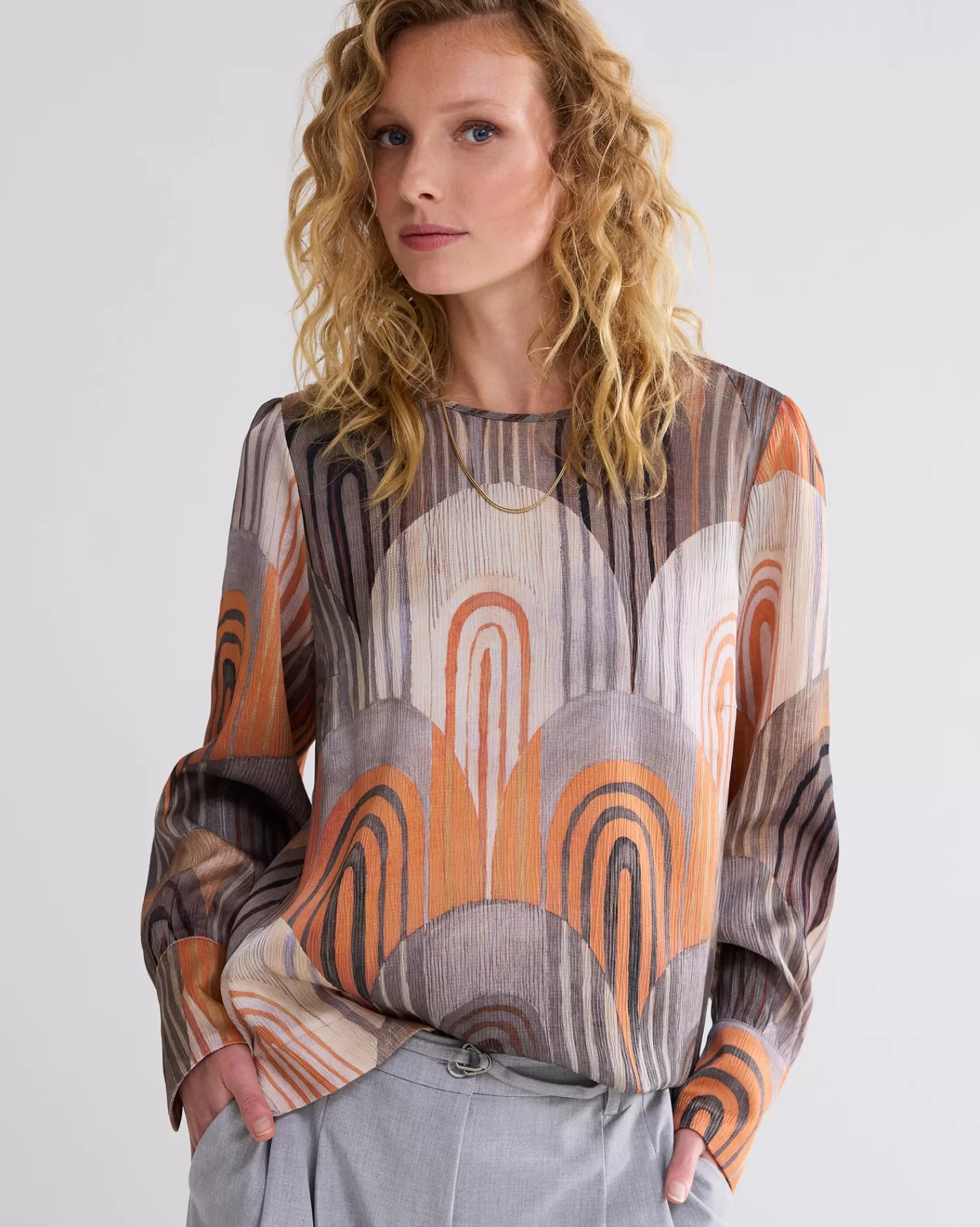 DAMES Summum Top Met Pofmouwen En Splitjes