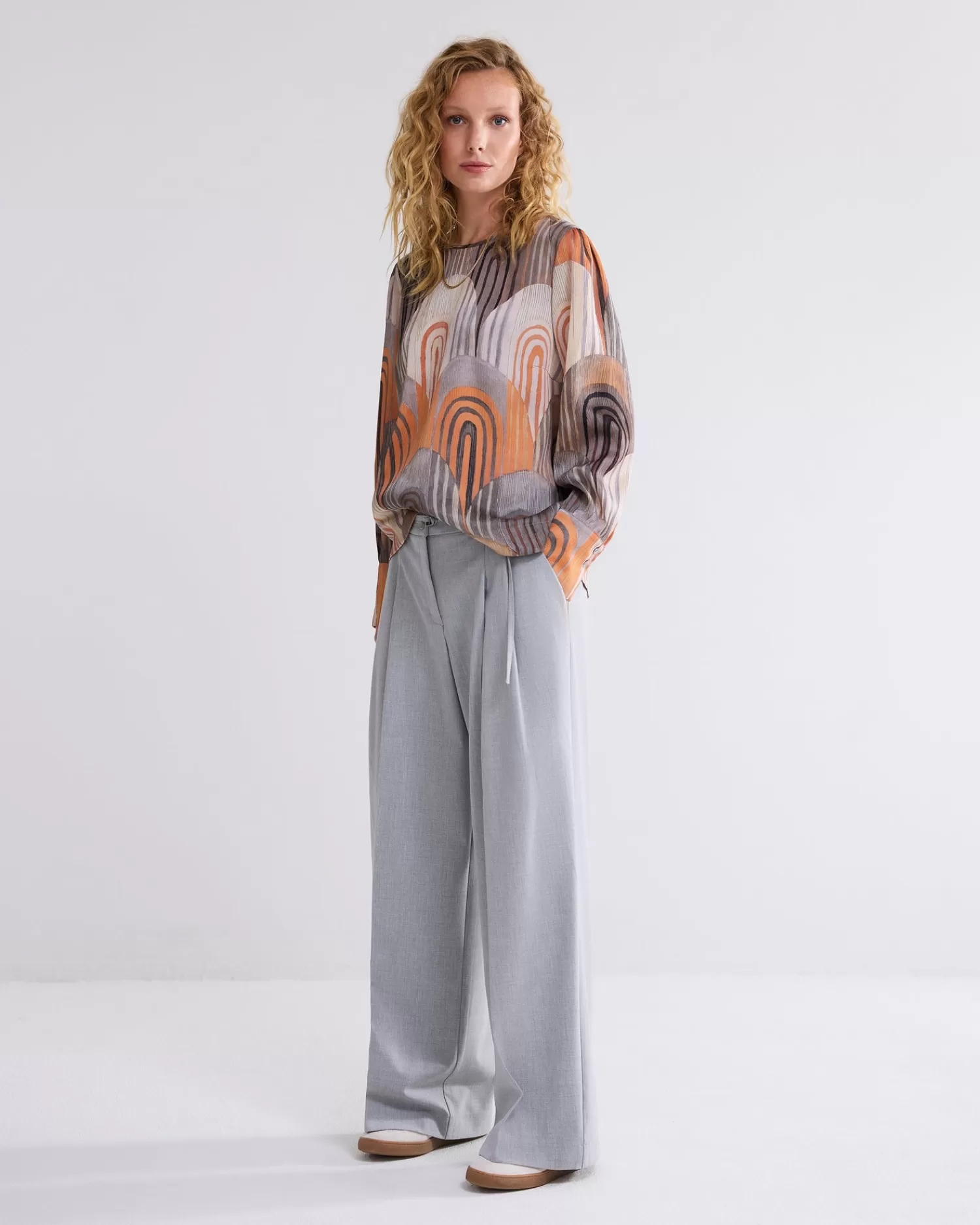 DAMES Summum Top Met Pofmouwen En Splitjes