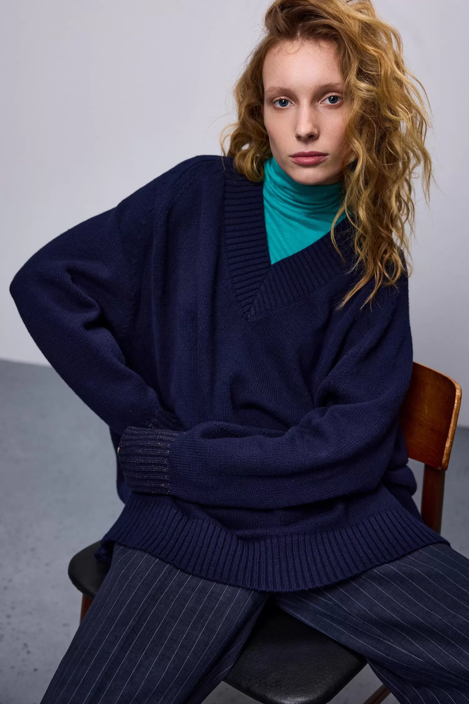 DAMES Summum V-hals Sweater Met Lurex