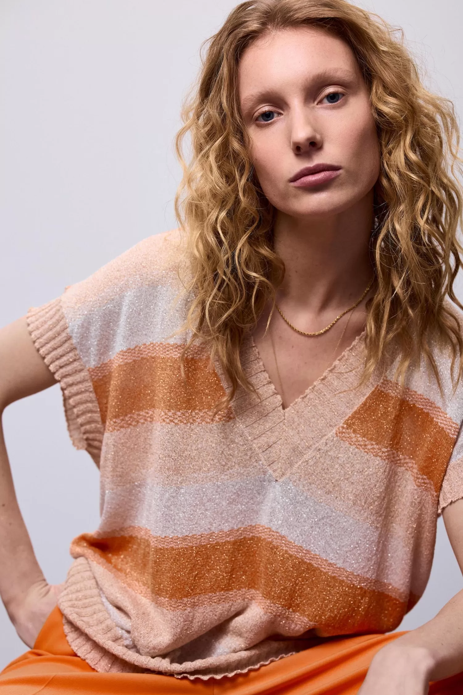 DAMES Summum V-hals Truitje Lurex
