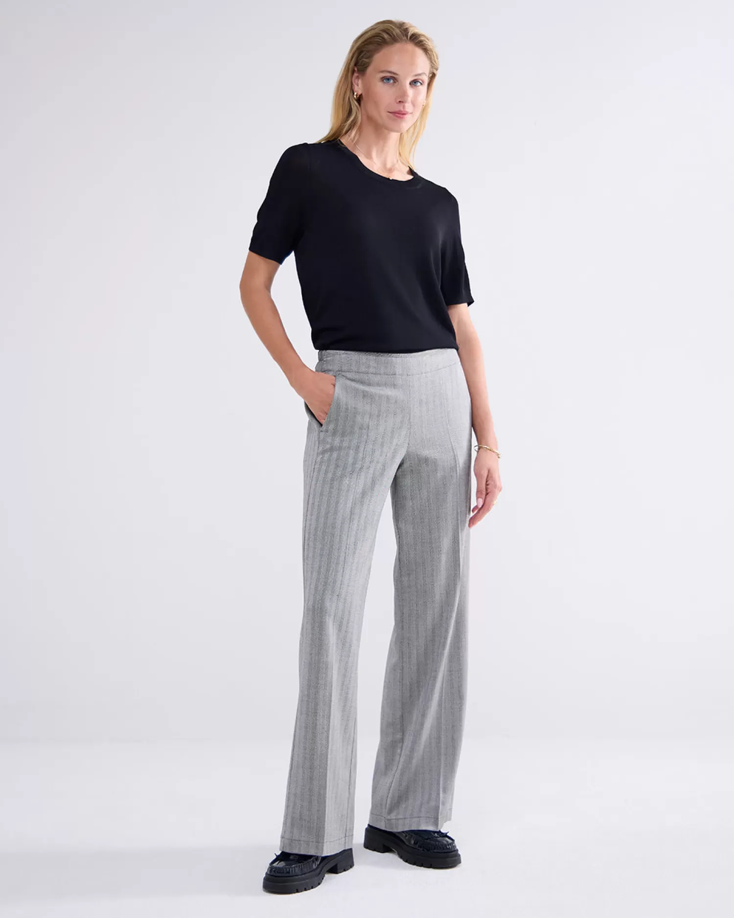 DAMES Summum Wijde Broek Met Elastische Tailleband